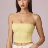 Hania Modal Broderie Anglaise Camisole-top i citrongult Hania Modal Broderie Anglaise Camisole-top i citrongult