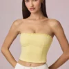 Hania Modal Broderie Anglaise Camisole-top i citrongult Hania Modal Broderie Anglaise Camisole-top i citrongult