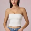 Hania Modal Broderie Anglaise Camisole Toppar i vitt Hania Modal Broderie Anglaise Camisole Toppar i vitt