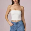 Hania Modal Broderie Anglaise Camisole Toppar i vitt Hania Modal Broderie Anglaise Camisole Toppar i vitt