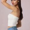 Hania Modal Broderie Anglaise Camisole Toppar i vitt Hania Modal Broderie Anglaise Camisole Toppar i vitt