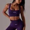 Högmidjade Super Sculpt-cykelshorts i lila Högmidjade Super Sculpt-cykelshorts i lila