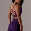 Högmidjade Super Sculpt-cykelshorts i lila Högmidjade Super Sculpt-cykelshorts i lila