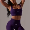 Högmidjade Super Sculpt-cykelshorts i lila Högmidjade Super Sculpt-cykelshorts i lila