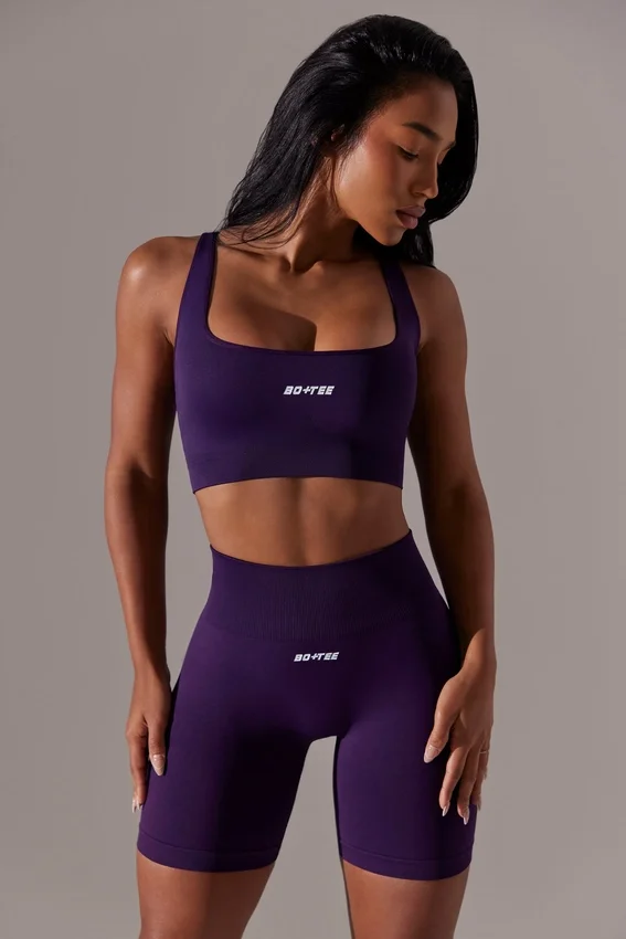 Högmidjade Super Sculpt-cykelshorts i lila Högmidjade Super Sculpt-cykelshorts i lila