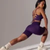 Högmidjade Super Sculpt-cykelshorts i lila Högmidjade Super Sculpt-cykelshorts i lila