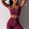 Högmidjade Super Sculpt-cykelshorts i plommon Högmidjade Super Sculpt-cykelshorts i plommon