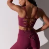Högmidjade Super Sculpt-cykelshorts i plommon Högmidjade Super Sculpt-cykelshorts i plommon