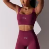 Högmidjade Super Sculpt-cykelshorts i plommon Högmidjade Super Sculpt-cykelshorts i plommon