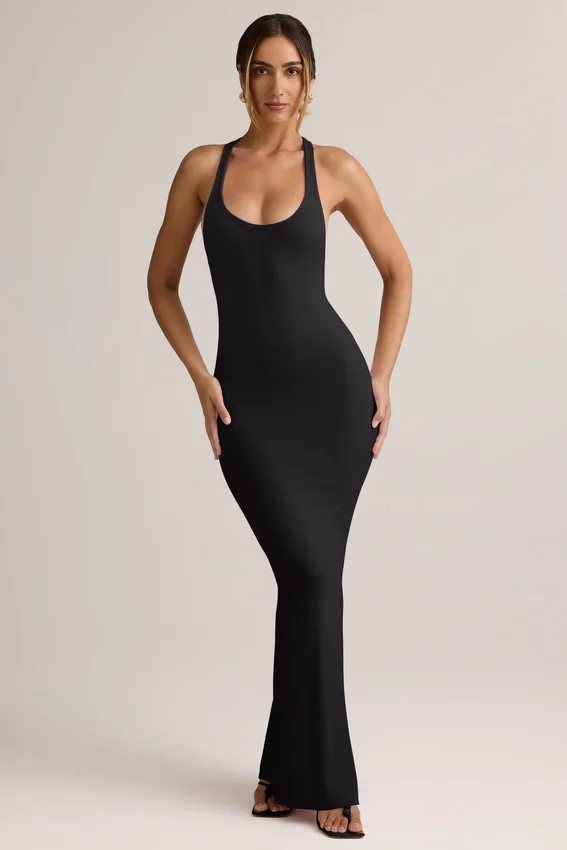 Imelda Modal Racerback Maxi Klänning i svart Imelda Modal Racerback Maxi Klänning i svart