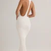 Imelda Modal Racerback Maxi Klänning i vitt Imelda Modal Racerback Maxi Klänning i vitt
