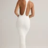 Imelda Modal Racerback Maxi Klänning i vitt Imelda Modal Racerback Maxi Klänning i vitt