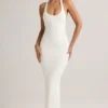 Imelda Modal Racerback Maxi Klänning i vitt Imelda Modal Racerback Maxi Klänning i vitt