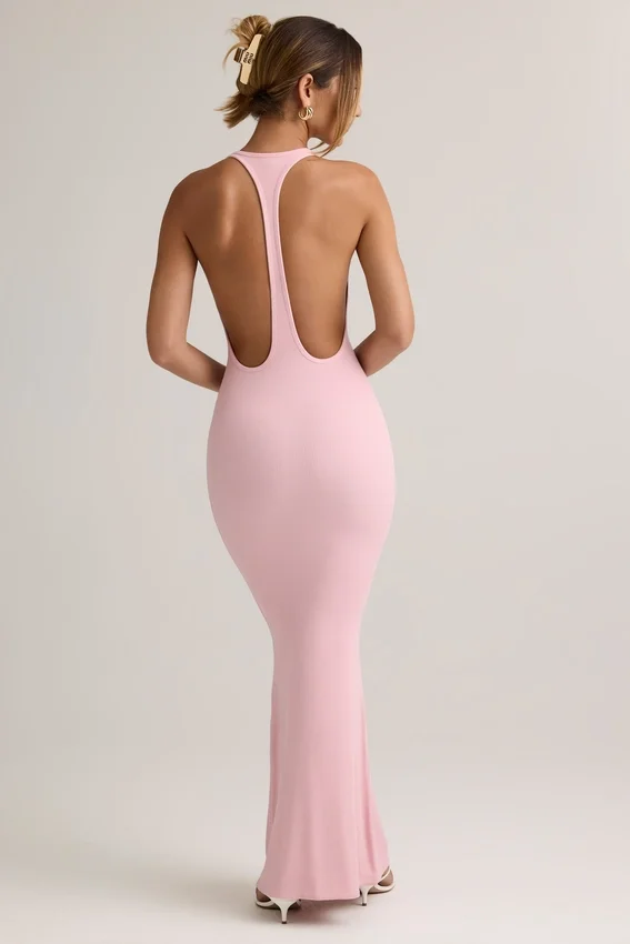 Imelda Modal Racerback Maxiklänning i Baby Pink Imelda Modal Racerback Maxiklänning i Baby Pink