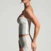 Inina Embellished Micro Mini Kjol i vitt Inina Embellished Micro Mini Kjol i vitt