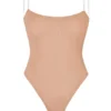Intimates Bodys i mjuk mesh med osynliga axelband och string i Warm Peach Intimates Bodys i mjuk mesh med osynliga axelband och string i Warm Peach