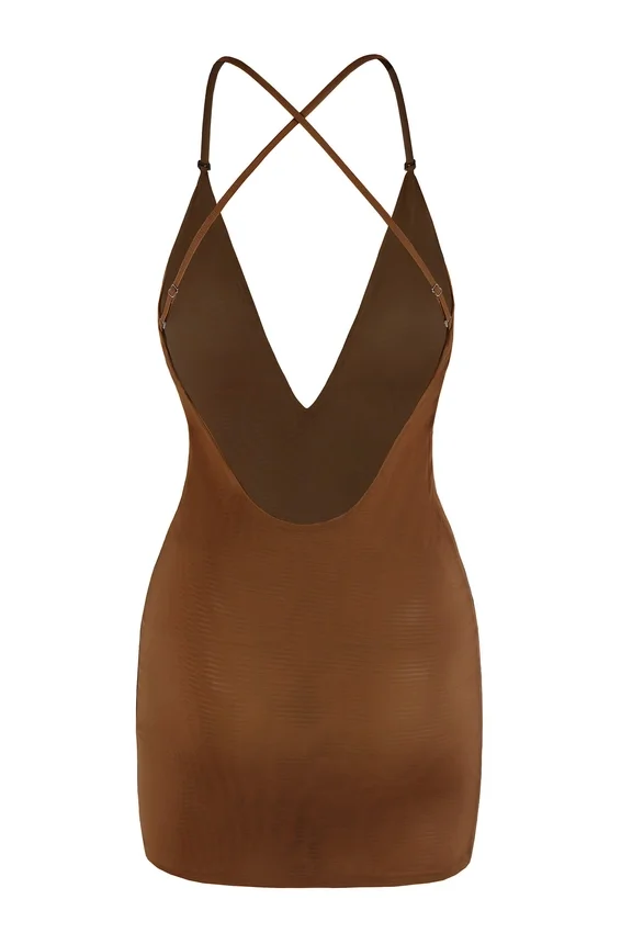 Intimates Intimates Soft Mesh Multiway Miniklänning i Chestnut Intimates Intimates Soft Mesh Multiway Miniklänning i Chestnut