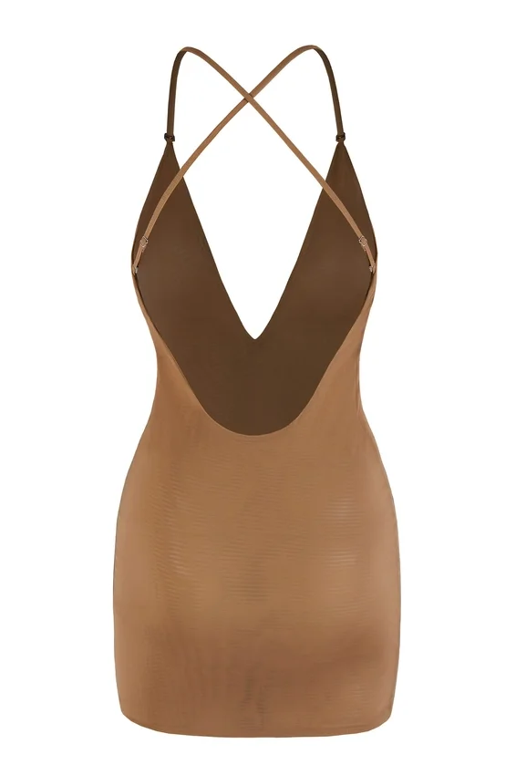 Intimates Intimates Soft Mesh Multiway-miniklänning i mandel Intimates Intimates Soft Mesh Multiway-miniklänning i mandel