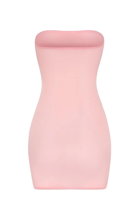 Intimates mjuk, genomskinlig bandeau-miniklänning i rosa Intimates mjuk, genomskinlig bandeau-miniklänning i rosa