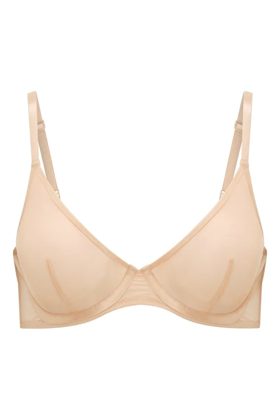 Intimates mjuk mesh-bh med bygel i beige Intimates mjuk mesh-bh med bygel i beige