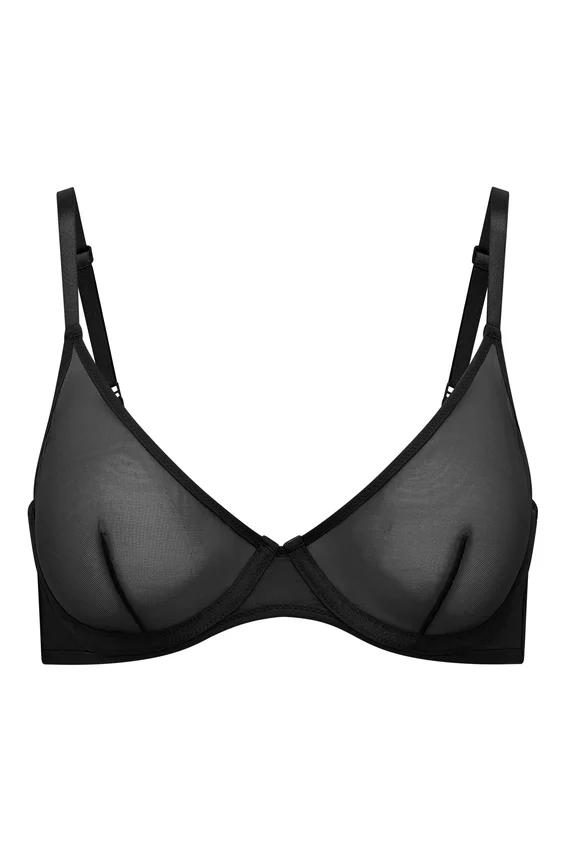 Intimates mjuk mesh-bh med bygel i svart Intimates mjuk mesh-bh med bygel i svart