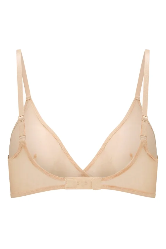 Intimates mjuk mesh-bh med triangeltopp i beige Intimates mjuk mesh-bh med triangeltopp i beige