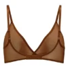 Intimates mjuk mesh-bh med triangeltopp i ett lager i färgen Chestnut Intimates mjuk mesh-bh med triangeltopp i ett lager i färgen Chestnut