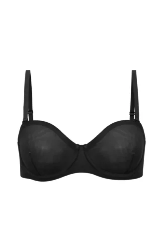 Intimates mjuk mesh-bh utan axelband i svart Intimates mjuk mesh-bh utan axelband i svart