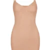 Intimates mjuk mesh-miniklänning med V-ringning i Warm Peach Intimates mjuk mesh-miniklänning med V-ringning i Warm Peach