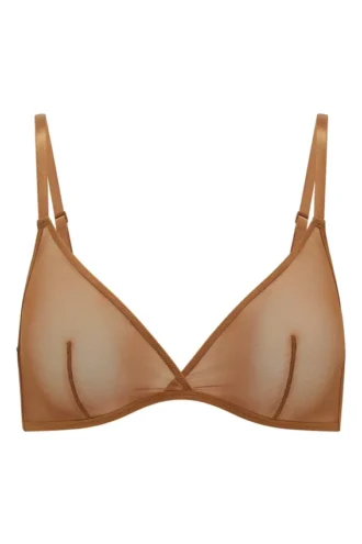Intimates mjuk mesh-triangel-BH i ett lager i färgen Almond Intimates mjuk mesh-triangel-BH i ett lager i färgen Almond