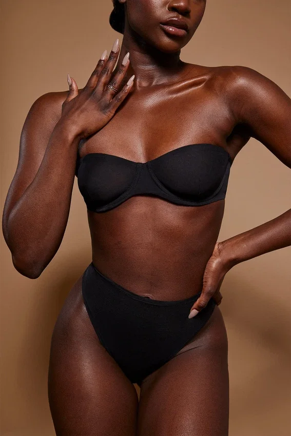 Intimates mjuk mesh-trosa med hög midja i svart Intimates mjuk mesh-trosa med hög midja i svart