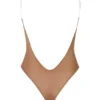 Intimates Soft Mesh Invisible Strap Thong Bodys i honungsfärg Intimates Soft Mesh Invisible Strap Thong Bodys i honungsfärg