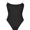 Intimates Soft Mesh Invisible Strap Thong Bodys i svart Intimates Soft Mesh Invisible Strap Thong Bodys i svart