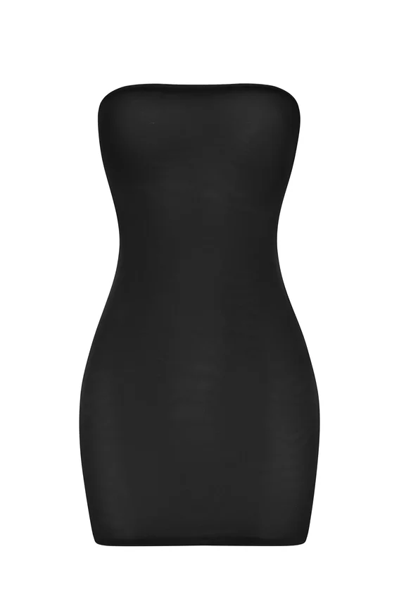 Intimates Soft Sheer-Mesh Bandeau Mini Slip Klänning i svart Intimates Soft Sheer-Mesh Bandeau Mini Slip Klänning i svart