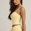 Isalie Modal Camisole Pyjama Top i pastellgult Isalie Modal Camisole Pyjama Top i pastellgult