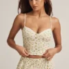 Isalie Modal Camisole Pyjama Toppar i citronmönster Isalie Modal Camisole Pyjama Toppar i citronmönster