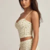 Isalie Modal Camisole Pyjama Toppar i citronmönster Isalie Modal Camisole Pyjama Toppar i citronmönster