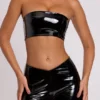 Jadis bandeau-bralette i vinyl, svart Jadis bandeau-bralette i vinyl, svart