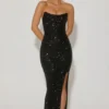 Jasella Embellished Corset Gown i svart Jasella Embellished Corset Gown i svart