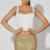 Jianna Embellished Low-Rise Mini Kjolar i guld Jianna Embellished Low-Rise Mini Kjolar i guld