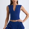 Kadie kort topp med öppen framsida i True Navy Kadie kort topp med öppen framsida i True Navy