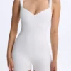 Kaia Modal Sweetheart-Neck Unitard i vitt Kaia Modal Sweetheart-Neck Unitard i vitt
