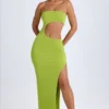 Kaikoa Cut-Out Bandeau Maxiklänning i pärongrönt Kaikoa Cut-Out Bandeau Maxiklänning i pärongrönt