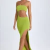 Kaikoa Cut-Out Bandeau Maxiklänning i pärongrönt Kaikoa Cut-Out Bandeau Maxiklänning i pärongrönt