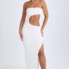 Kaikoa Cut-Out Bandeau Maxiklänning i vitt Kaikoa Cut-Out Bandeau Maxiklänning i vitt