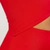 Kalina Jersey Asymmetrisk maxiklänning med utskärningar i scharlakansrött Kalina Jersey Asymmetrisk maxiklänning med utskärningar i scharlakansrött