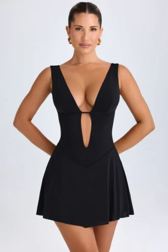 Kalista Plunge Cut-Out Miniklänning i Svart
