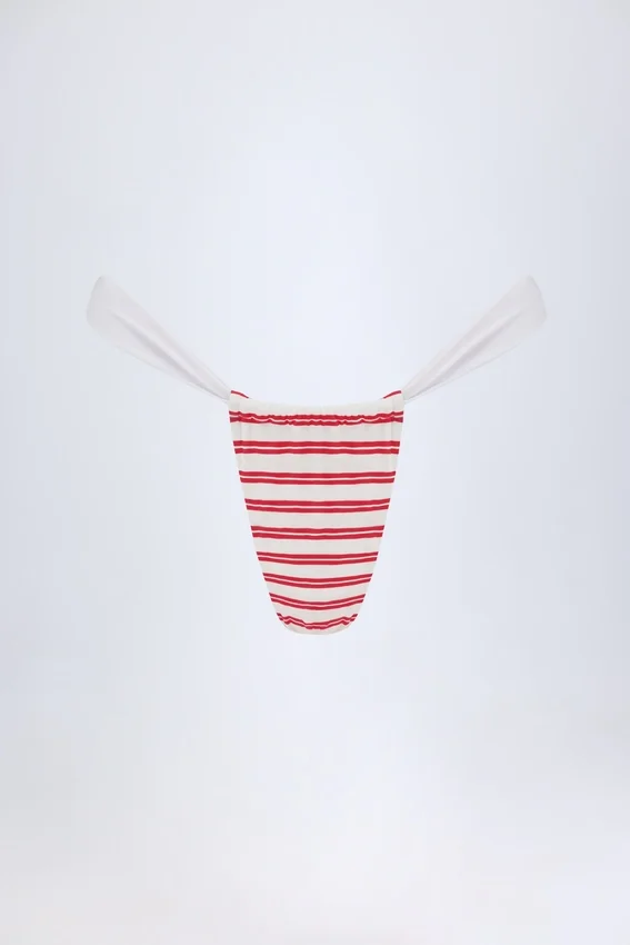 Kauai Ruched Cheeky bikinibyxor i körsbärsrött Kauai Ruched Cheeky bikinibyxor i körsbärsrött