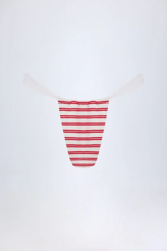 Kauai Ruched Cheeky bikinibyxor i körsbärsrött Kauai Ruched Cheeky bikinibyxor i körsbärsrött