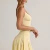 Kelbie Modal Ruched A-Line Miniklänning i Buttercream Yellow Kelbie Modal Ruched A-Line Miniklänning i Buttercream Yellow